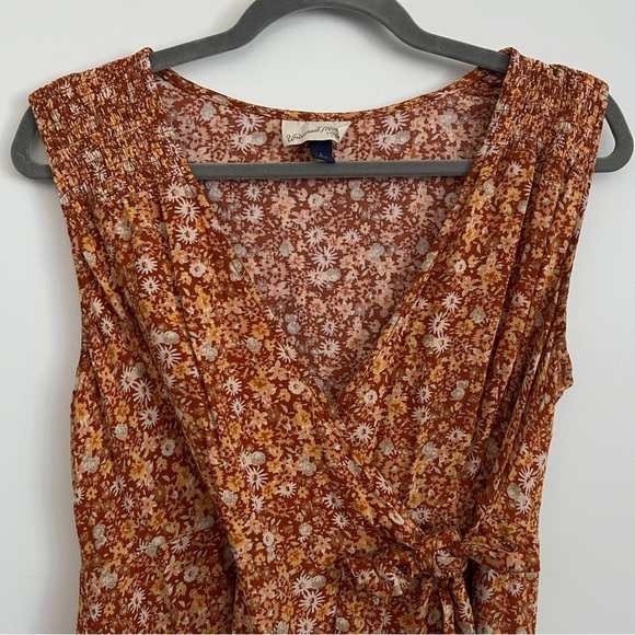 Universal Thread Sleeveless Tie Wrap Floral Mini Dress-Women’s Size Large - Picture 2 of 7